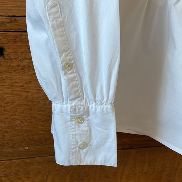 J. Crew White Cotton and Lace Blouse Size 00 - Picture 7 of 8